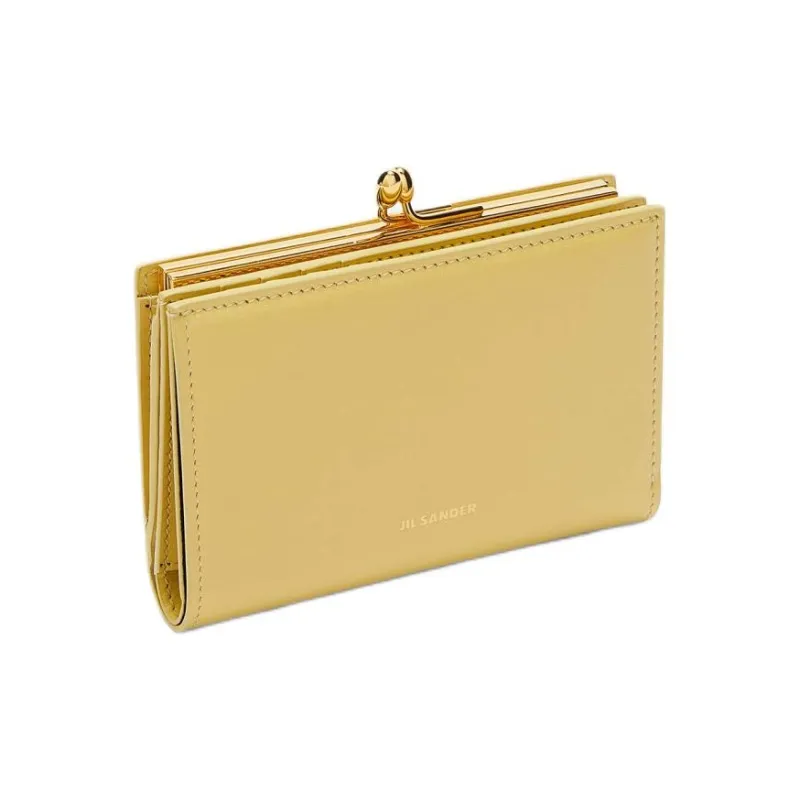 JIL SANDER Calfskin Wallet Trumpets Women's Yellow-1