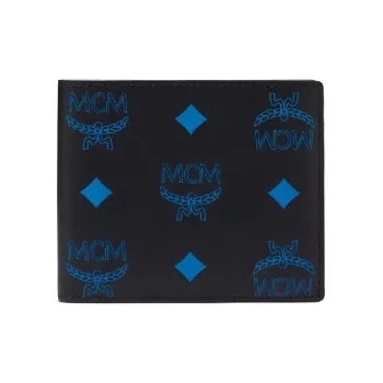 MCM Bifold Wallet Splash Logo Blue