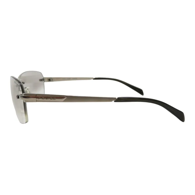 Police Irregular Shape Sunglasses Unisex Silver-2
