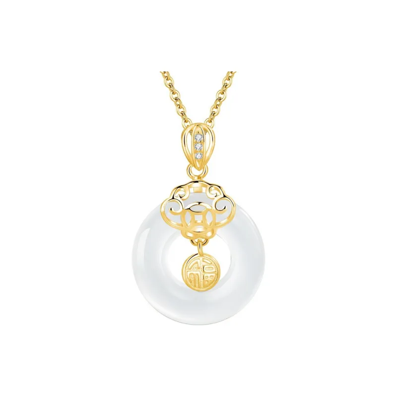 LOVING Chalcedony Jade Necklaces Women's-0