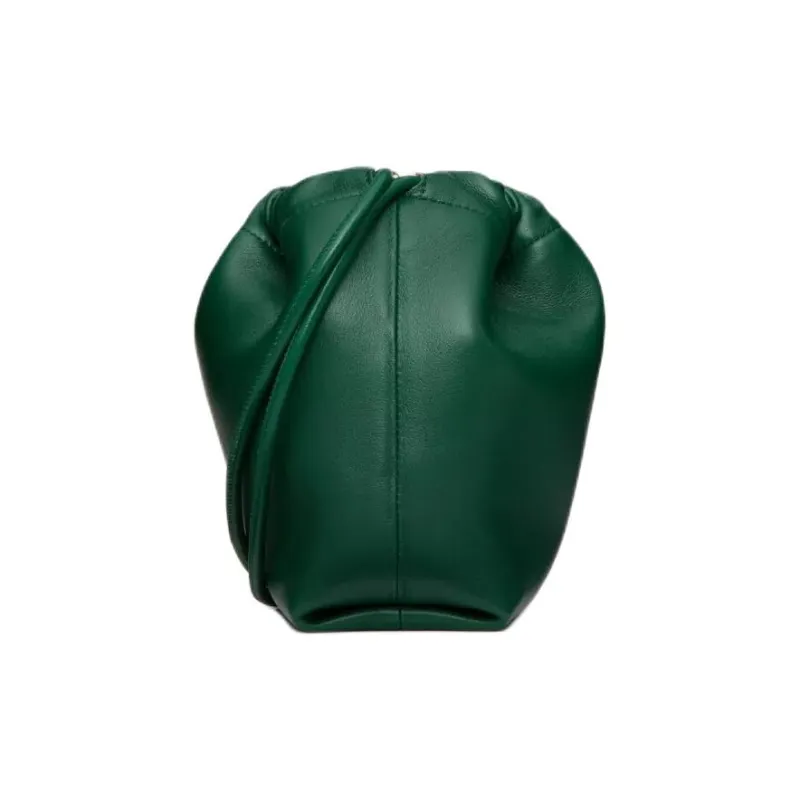 Valentino Nappa Leather Bucket Bag, Shoulder Bag, Crossbody Bag Mini Women's Green-2