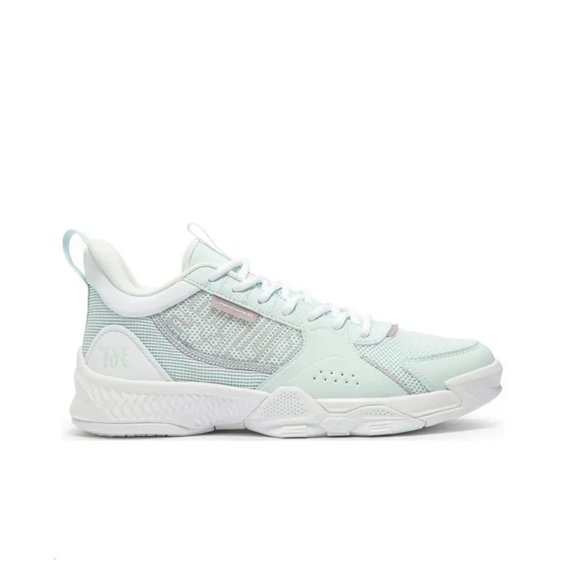 361° Cushioning Wear-Resistant Low-Top Basketball Shoes Men's Green White-1