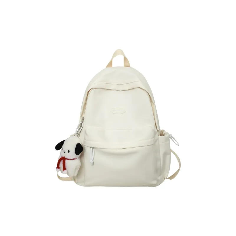 TANGCOOL Nylon Backpack Medium Size Unisex White/Green/Yellow/Purple/Black-0