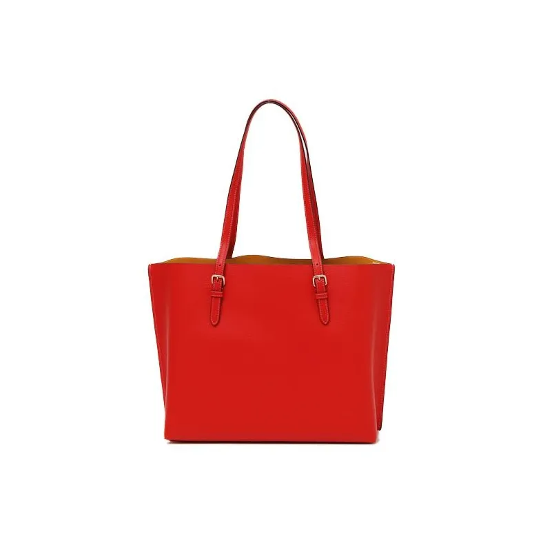 COACH Mollie Leather Shoulder Bag, Tote Bag, Shopping Bag, Handbag Tubas Women's Red-3