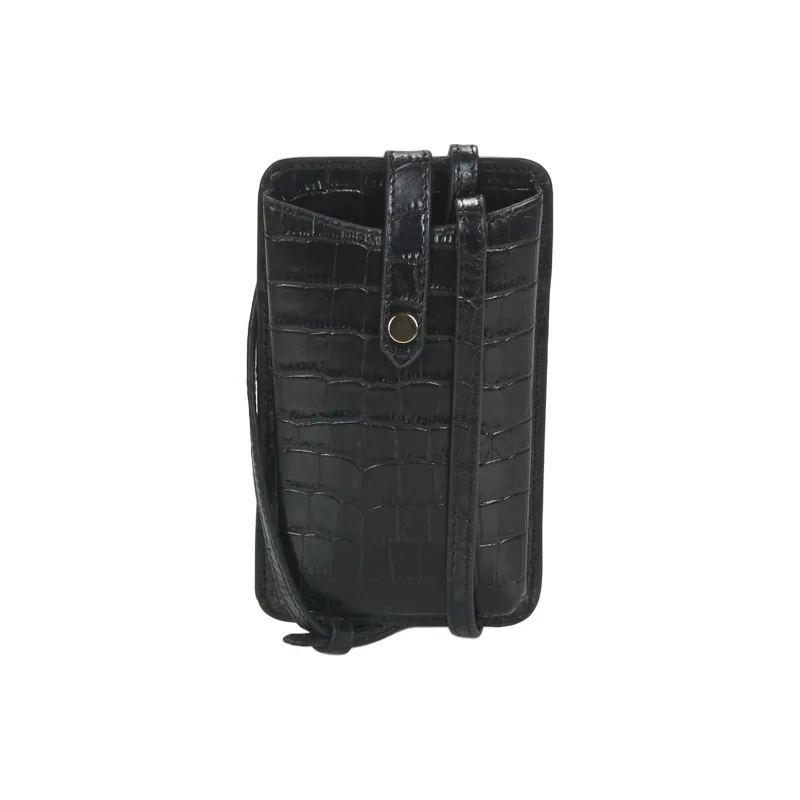 Petite Mendigote Leather Crossbody Bag, Shoulder Bag Women's Black-0