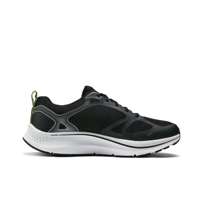Skechers Cushioning Wear Resistant Low Top Casual Running Shoes Men's Black White-1