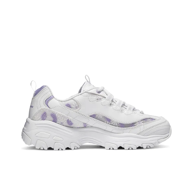 Skechers Flower Sea Bear Cushioning And Breathable Low Top Chunky Sneakers Women's Floral Purple-2