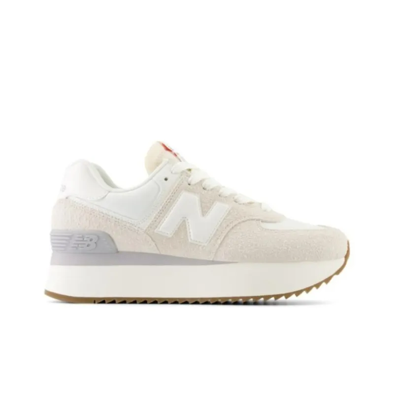New Balance NB 574 Cushioning, Wear Resistant Low Top Running Shoes Women's White-1