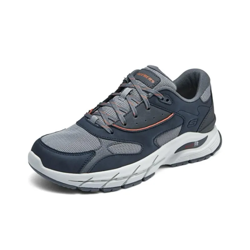 Skechers Durable Breathable Low Top Casual Shoes Men's Blue Gray-0