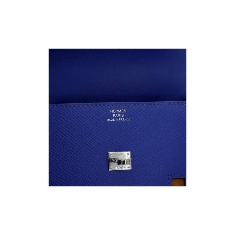 HERMES Kelly Doll Epsom Calfskin Millennium Doll Shoulder Bag Crossbody Bag Handbag Women's Royal Blue-16
