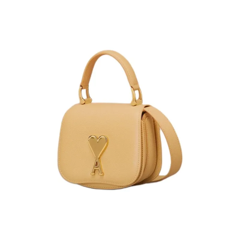 AMIPARIS Cow Leather Portable Crossbody Bag, Shoulder Bag Men's Yellow-1