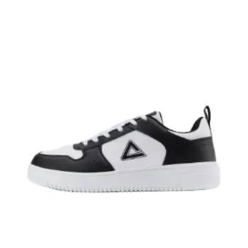 PEAK Slip Resistant Waterproof Cushioning Abrasion Resistant Low Top Skateboard Shoes Men's Black White