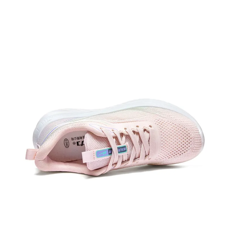 Warrior Breathable Lightweight Low Top Casual Running Shoes Women's Pink-4