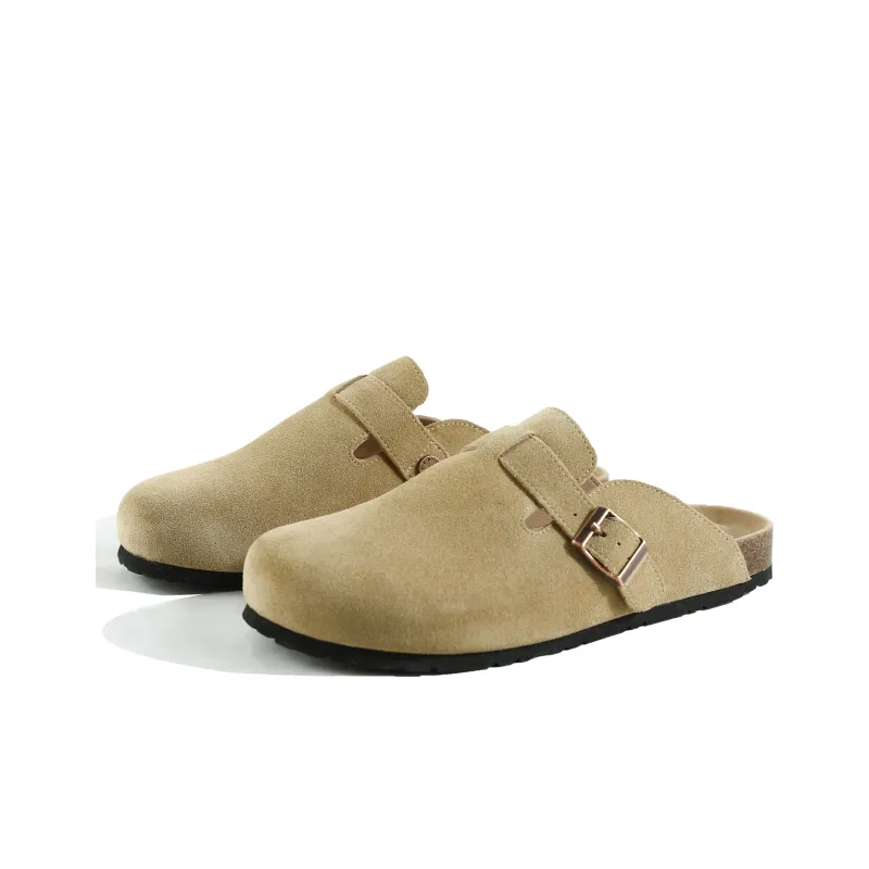 RO Closed Toe Slippers Unisex Khaki Gray-9