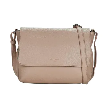 H HEXAGONA PARIS Synthetic Leather Shoulder Bag, Crossbody Bag Women's Apricot