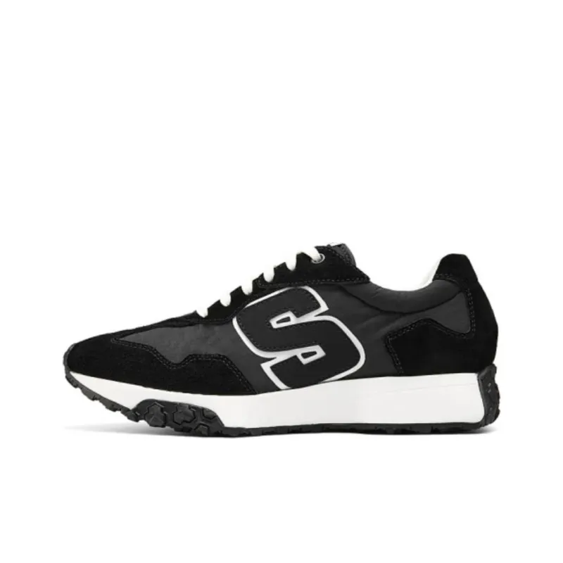 Skechers Cushioning, Slip Resistant, And Abrasion Resistant Low Top Running Shoes Men's Black-0