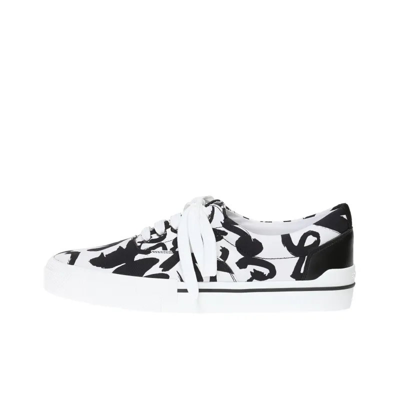 VERSACE Low Top Skateboard Shoes Men's White Black-0