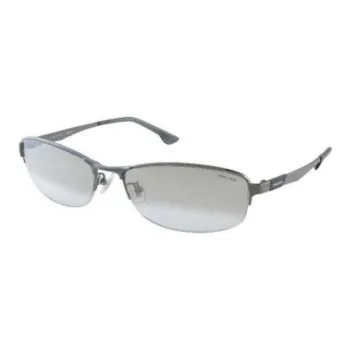 Police Rectangular Sunglasses Men's Silver