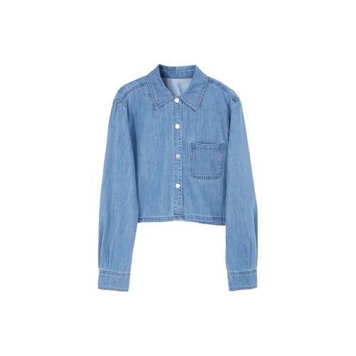 3COLOUR Denim Jackets Women's Sky Blue