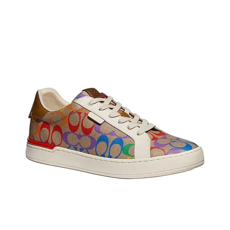 COACH Skateboard Shoes Men's Brown Yellow-2