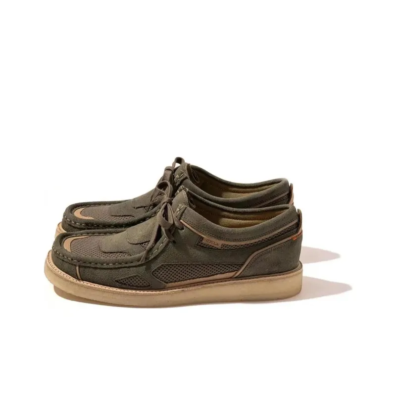 Union x Clarks Wear-Resistant Mid-Top Casual Shoes Women's Green-1