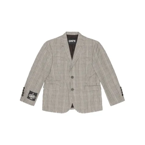 SMFK Business Suits Unisex Gray Plaid