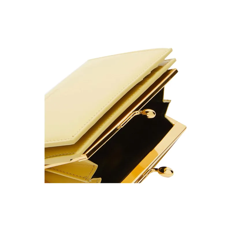 JIL SANDER Calfskin Wallet Trumpets Women's Yellow-3