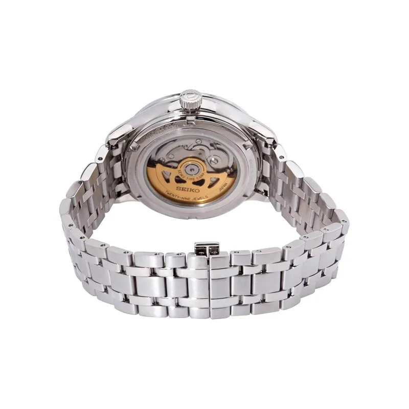 SEIKO Mechanical Movement Stainless Steel Strap Watch Men's Watches White Dial SSA395J1-1