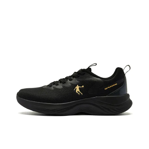QIAODAN Balance Lightweight Low Top Casual Running Shoes Men's Black Gold
