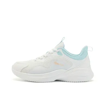 QIAODAN Support Lightweight Low Top Running Shoes Women's White Blue