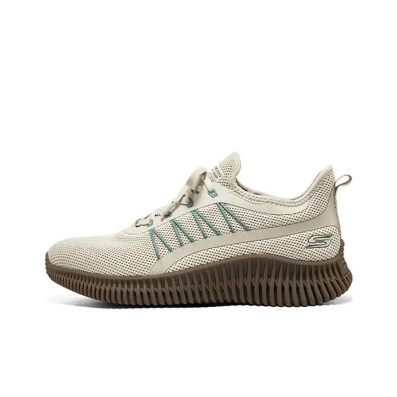 Skechers Cushioning, Wear Resistant Low Top Running Shoes Unisex Beige-0