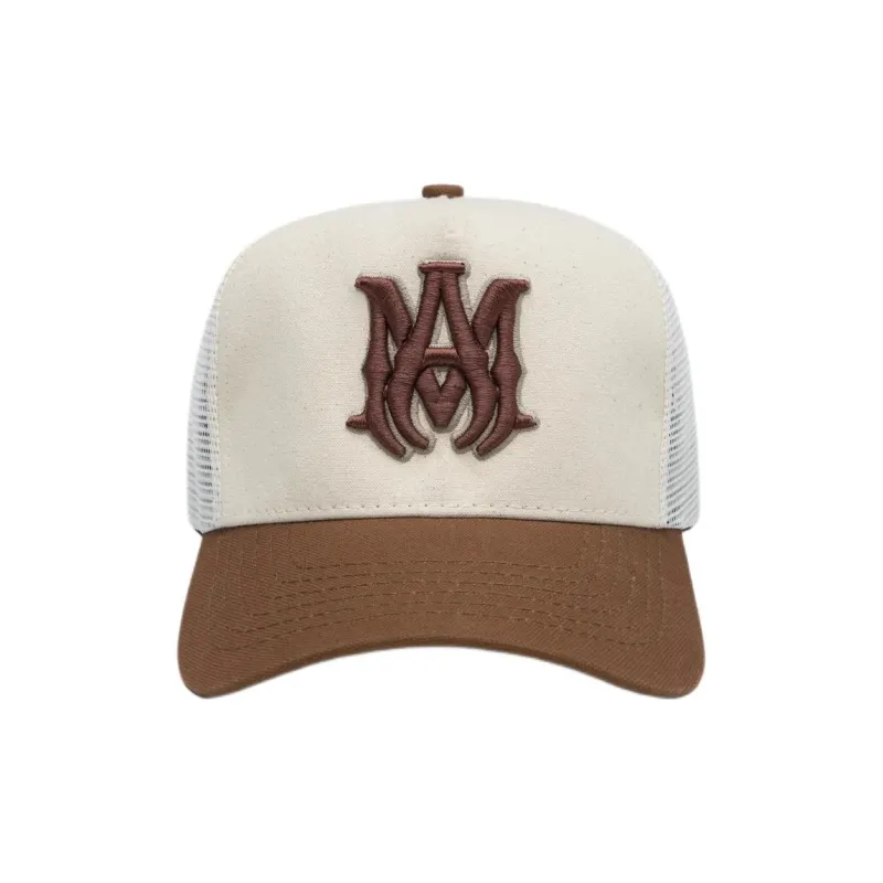 AMIRI Cotton Baseball Caps Unisex Brown-0