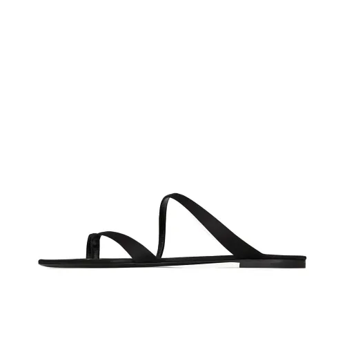 SAINT LAURENT Tanger Satin Slides