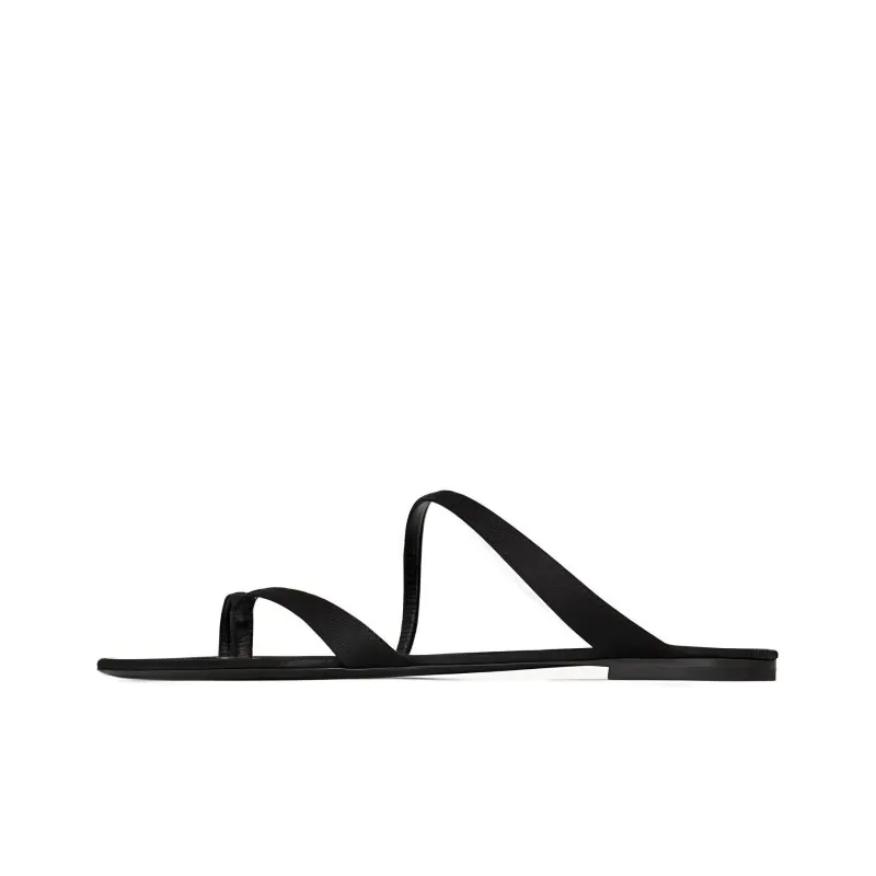 SAINT LAURENT Tanger Satin Slides-0