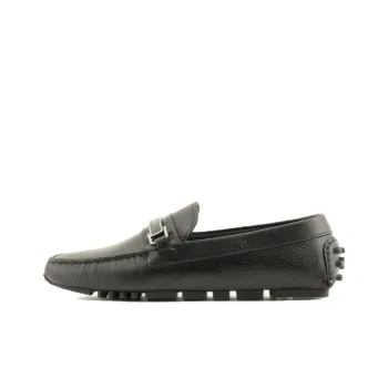 EMPORIO ARMANI Logo plaque Leather Driving Shoes