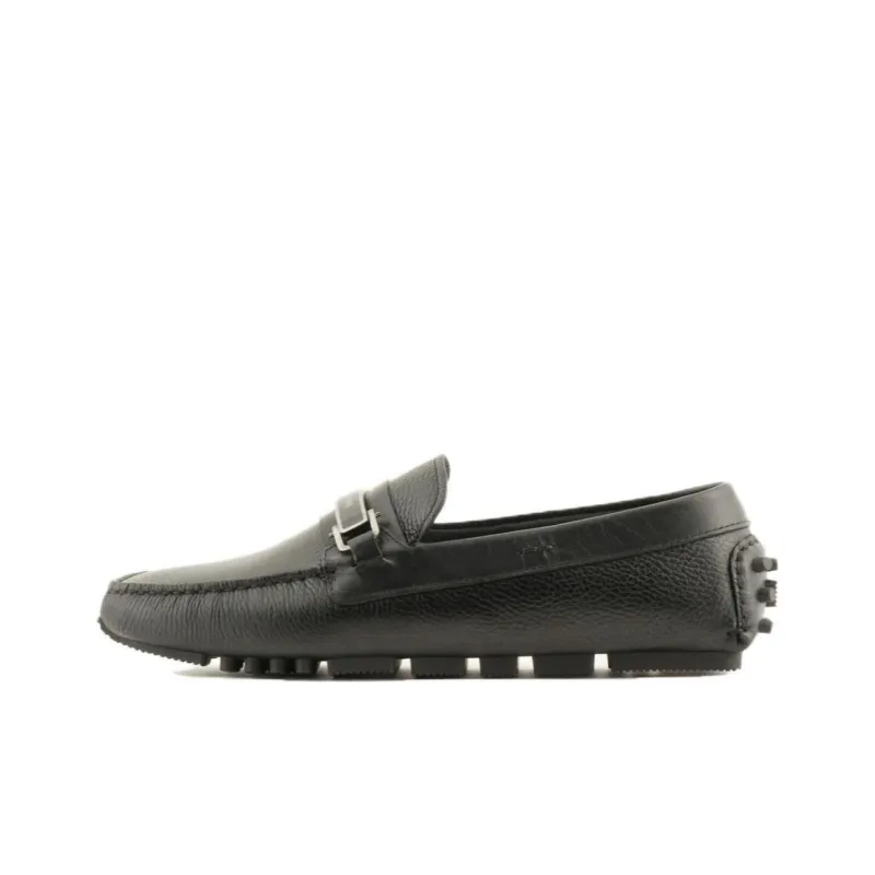 EMPORIO ARMANI Logo-plaque Leather Driving Shoes-0