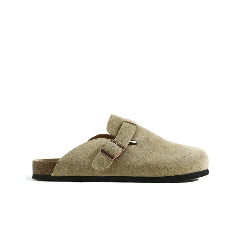 RO Closed Toe Slippers Unisex Khaki Gray-7