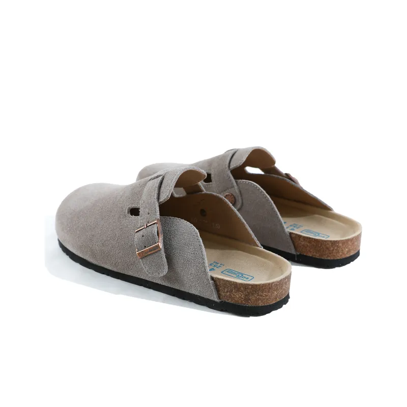 RO Closed Toe Slippers Unisex Khaki Gray-22