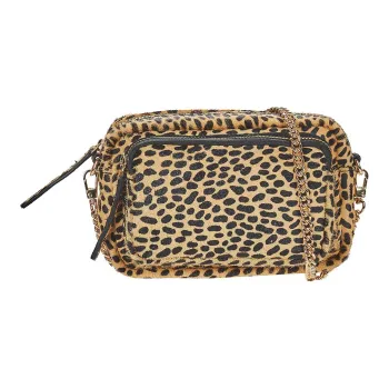Petite Mendigote Leather With Textile Crossbody Bag, Shoulder Bag Women's Leopard Print