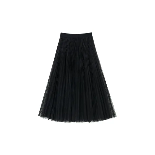 SOON FLOWER Casual Long Skirts Women's Black