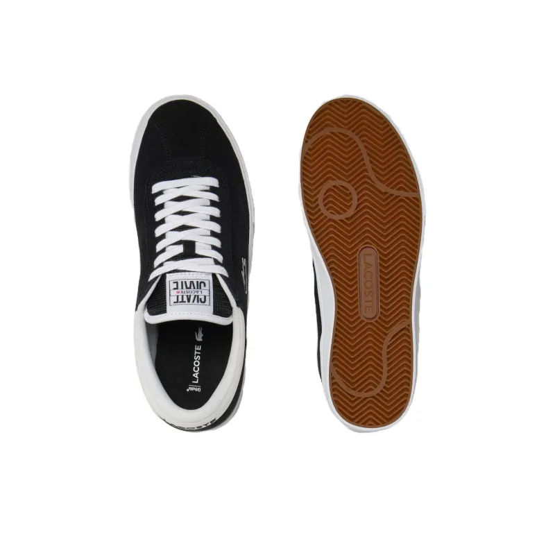 LACOSTE Slip Resistant, Waterproof, Lightweight Low Top Skateboard Shoes Men's White Black-4
