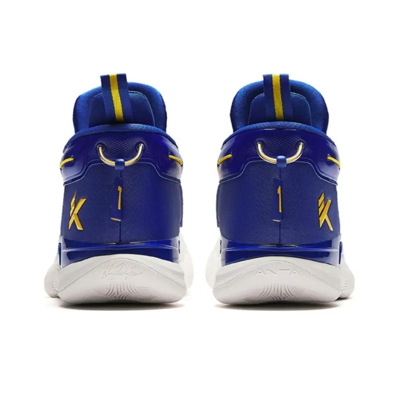 Anta KT9 Cushioning Wear-Resistant Low-Top Basketball Shoes Men's White Blue-2