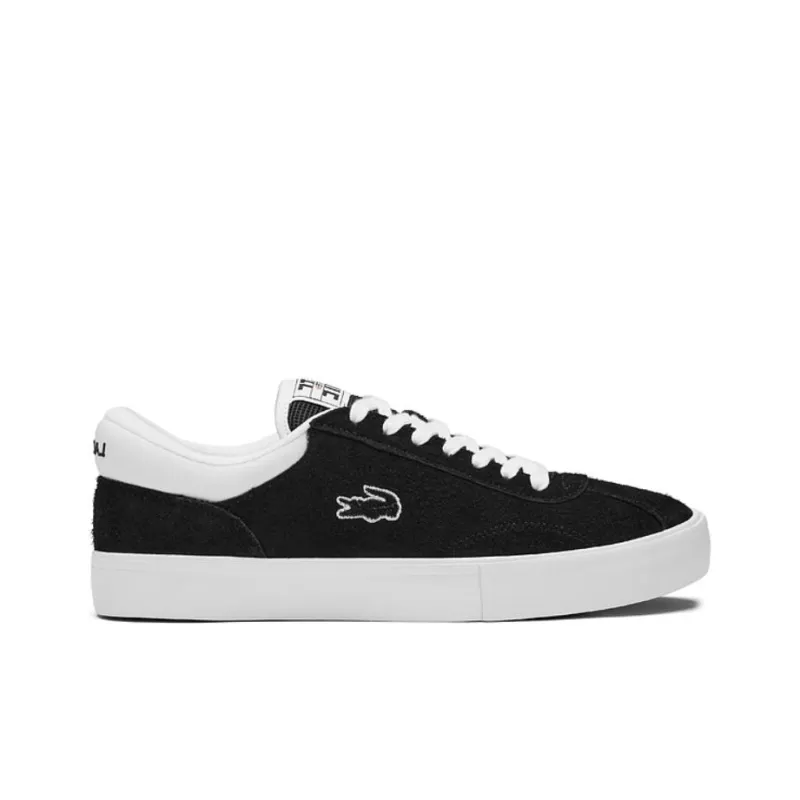 LACOSTE Slip Resistant, Waterproof, Lightweight Low Top Skateboard Shoes Men's White Black-1