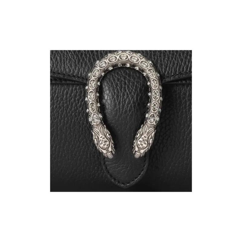 GUCCI Dionysus Leather Crossbody Bag Shoulder Bag Women's Black-8