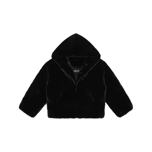 SMFK X Wonderland Cropped Coats Women's Midnight Black