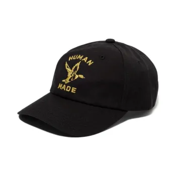 HUMAN MADE Cotton Baseball Caps Unisex Black