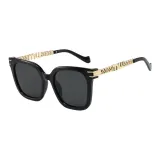 Bright Black Frame with Gray Lens