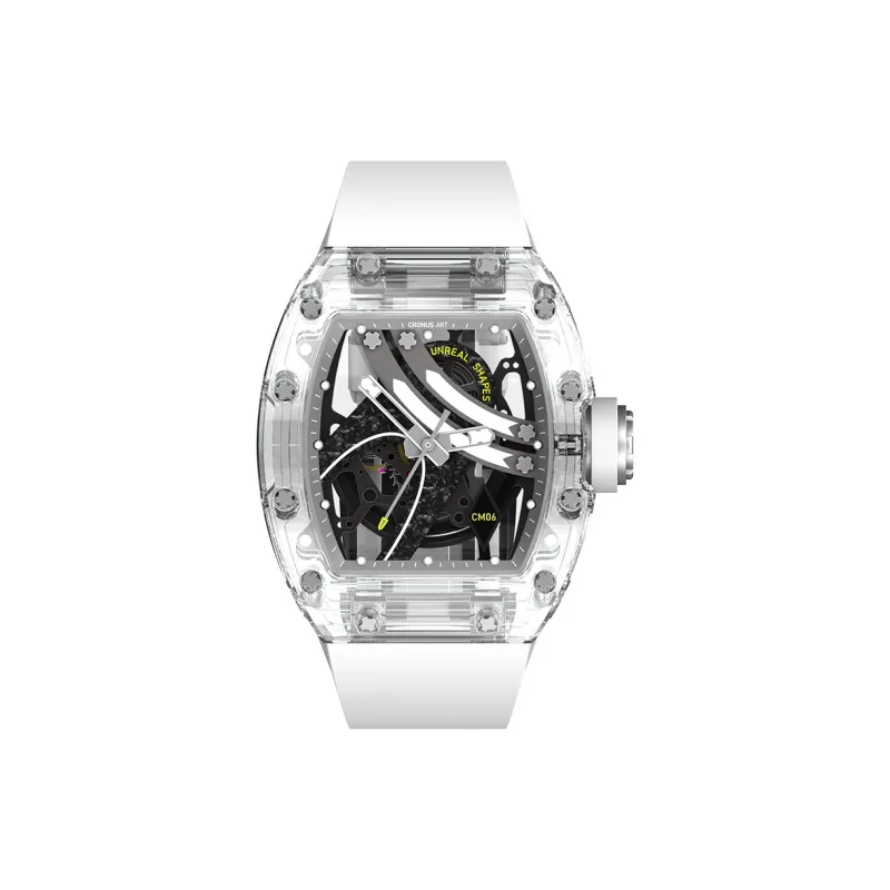 CRONUSART Crystal Fantasy Automatic Mechanical Movement Eco Friendly Fluoroelastomer Strap Watch Unisex Cut Out Dial-40