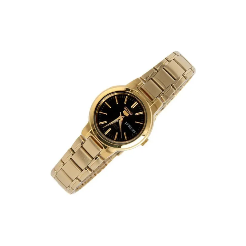 SEIKO Seiko5 Collection Automatic Mechanical Movement Stainless Steel Strap Watch Women's Watch Black Dial SYME48K1-2