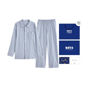Peninsula City SS24 Pajama Set Men's Gift Box Set Awaiting Rain Blue